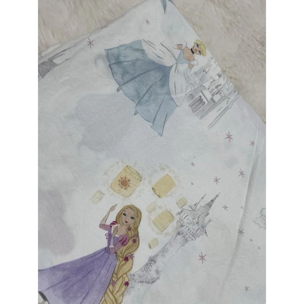 Pottery Barn Kids Organic Disney Princess Art of Mary Blair Twin Flat Sheet